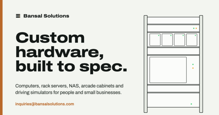 Bansal Solutions — Custom computers, servers, NAS and driving simulators photo