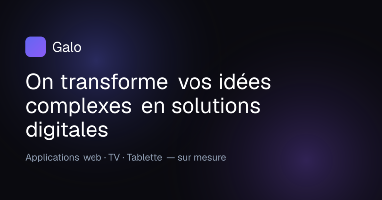 Galo — Développement Web & Applications sur mesure photo