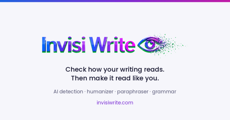 Detect AI text and humanize your writing · InvisiWrite photo