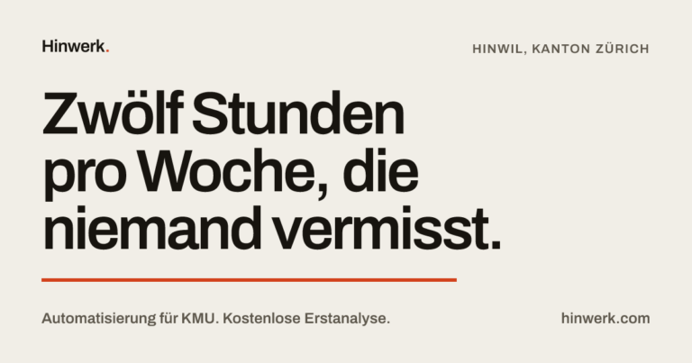 Hinwerk. Automatisierung für KMU im Kanton Zürich photo