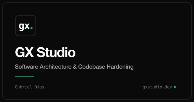 GX Studio | Gabriel Dias — Software Architecture & Codebase Hardening photo