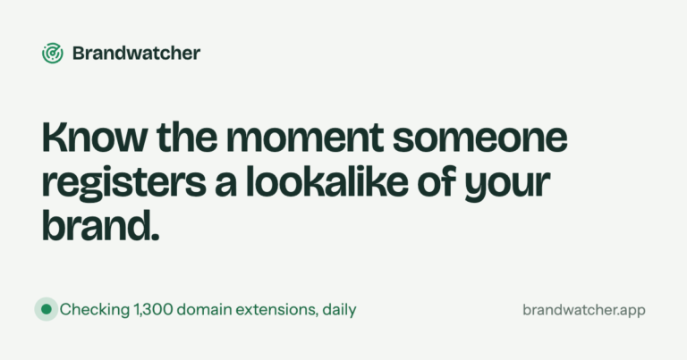 Brandwatcher: lookalike domain monitoring for your brand photo