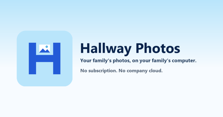 Hallway Photos — your family’s photos, on your family’s computer photo