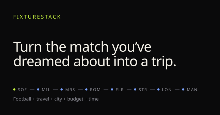 FixtureStack — Plan Your European Football Trip photo