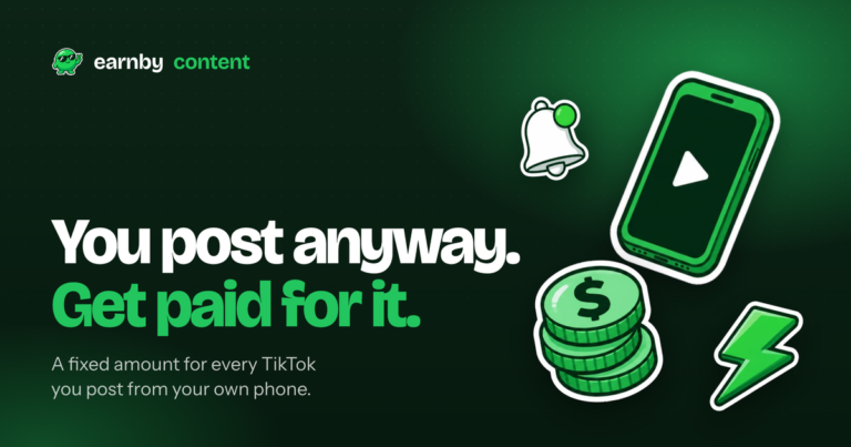 earnbycontent — Get paid for every TikTok you post photo
