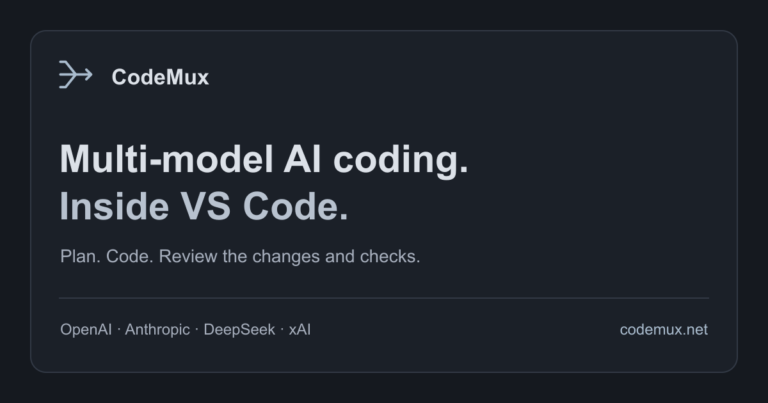 CodeMux — Multi-Model AI Coding Agent for VS Code photo