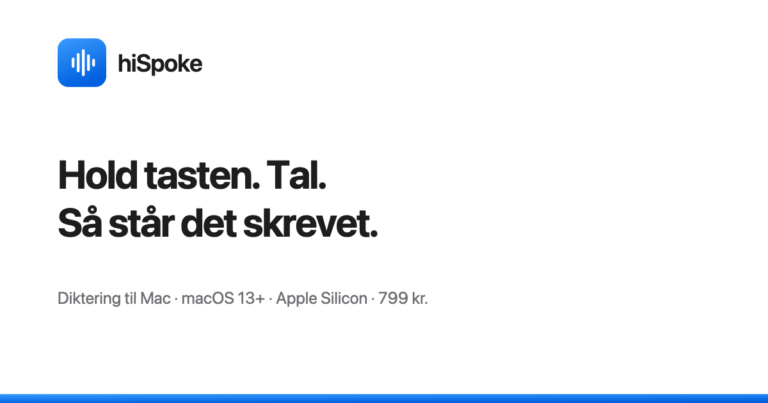 hiSpoke – diktér på din Mac med ét tastetryk photo
