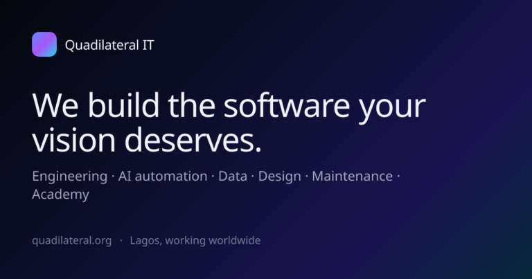 Quadilateral IT — Software, AI & Data Consultancy photo