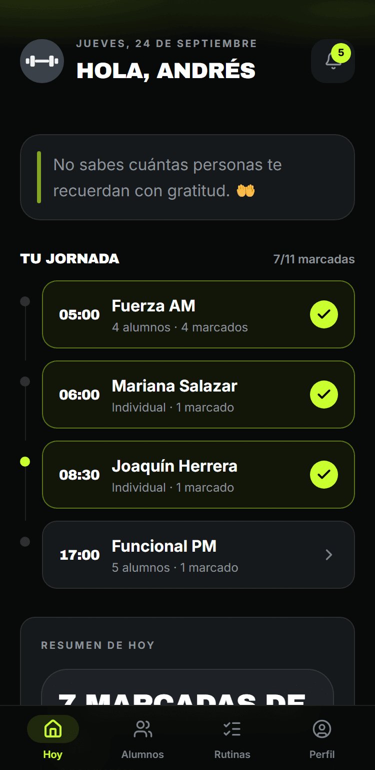 Coachbloc — el cuaderno del gimnasio, convertido en tu propia app