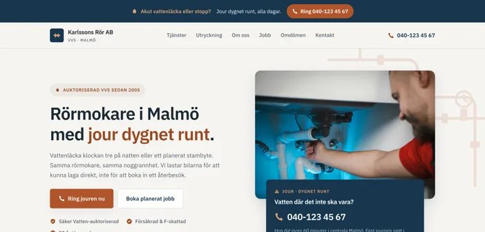 FinStrat Web: kodade hemsidor för hantverkare
