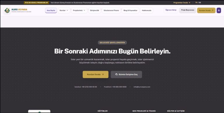Eğitimden Projeye, Projeden Finansmana | KursvePara