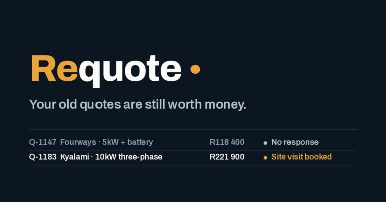 Requote — your old quotes are still worth money