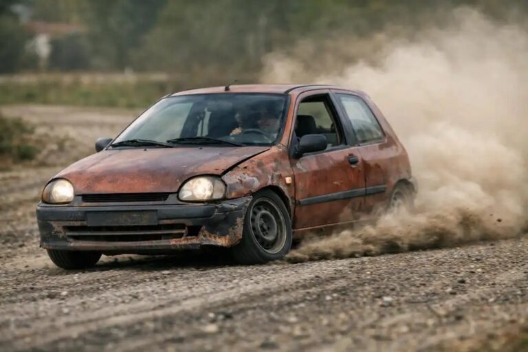 Renault Twingo C06 von 2003, gelb, schräg von vorn