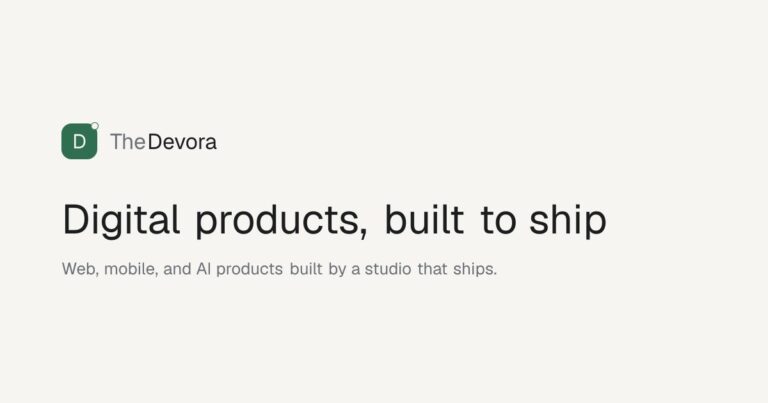The Devora — Digital products, built to ship