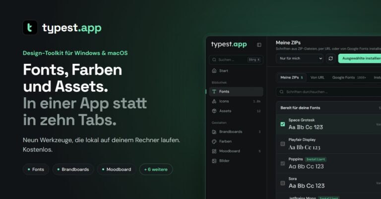 typest.app — Design-Toolkit für Windows