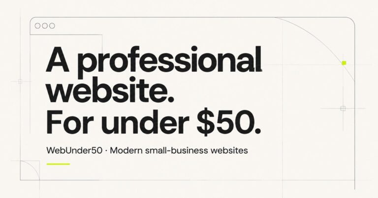 Affordable Websites for Small Businesses | WebUnder50