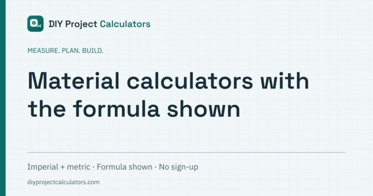DIY Project Calculators