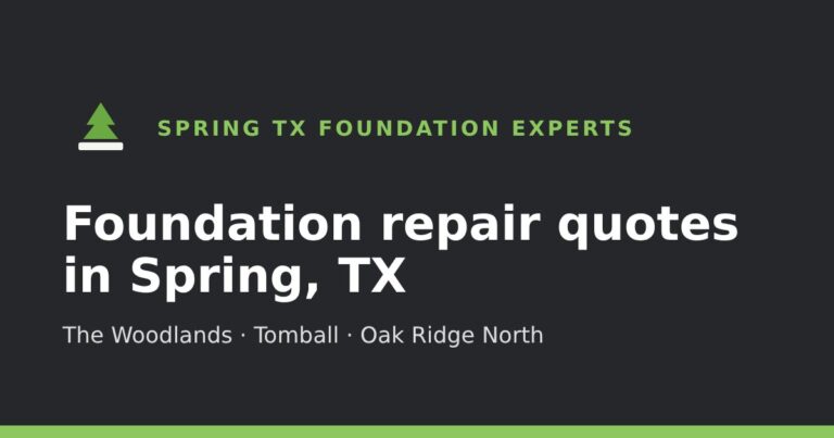 Spring TX Foundation Experts